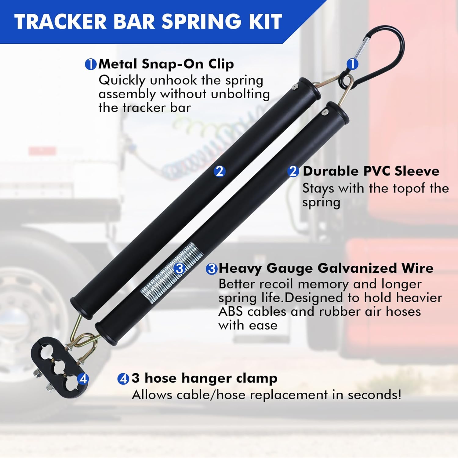 tracker bar spring kit with cable clamp2