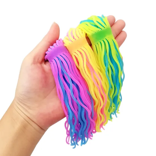 Autism Sensory Noodle Fidget Toy Bundle: Super Stretchy Spaghetti Ball