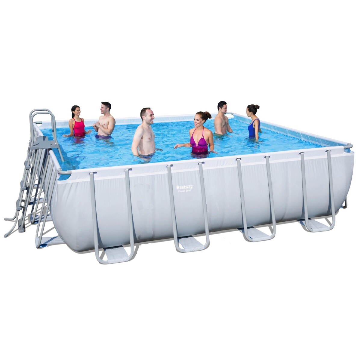 Outdoor Rectangular Frame Pool Set With Sand Filter Pump, High Quality ...