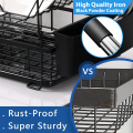 Black Painted Kitchen Accessories Dish Drying Rack