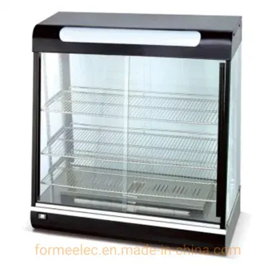 Electric Food Warmer Display Showcase Warmer Cabinet 66cm 90cm 120cm Curved Food Warming Showcase