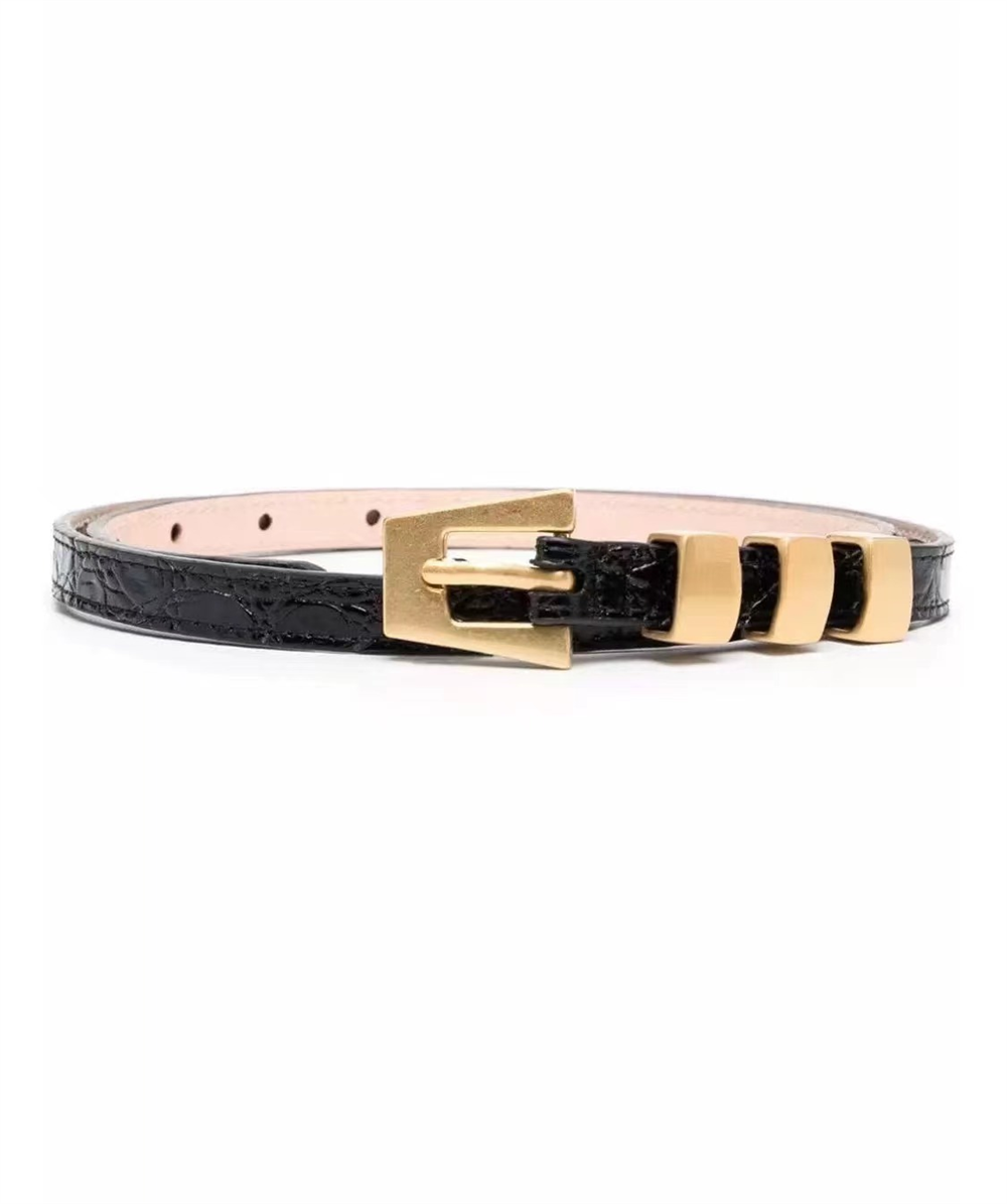 Sleek Sophistication Genuine Leather Ladies Waist Belt