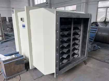 Corrugated plates gas-liquid mixer