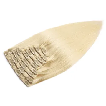 4a 4b 4c brazilian clip in human hair extensions for white women, cuticle all clip-in hair extensions