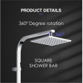 Stainless Steel Thermostatic Square Shower Set