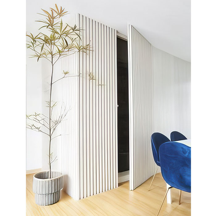 Invisible flush mounted high-end secret room wooden doors internal concealed integrated frameless hinged hidden door