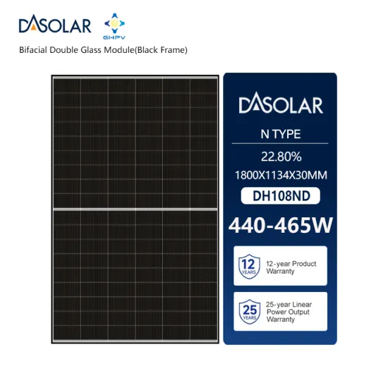 DAS Solar Panels: 440W to 465W N-type Black Frame PV Modules with Double Glass Design