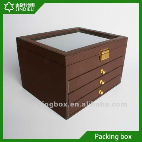 Decorative jewelry box with pvc window