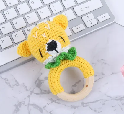 Unicorn Needle Hook Bear Rattle