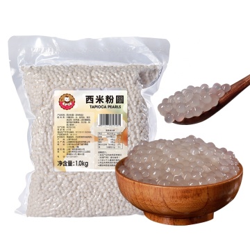 1 kg hochwertige natürliche weiße Sago-Samen (3mm-4mm) für Lebensmittel- und Getränkezutaten: Premium-Qualität Sago Perlen