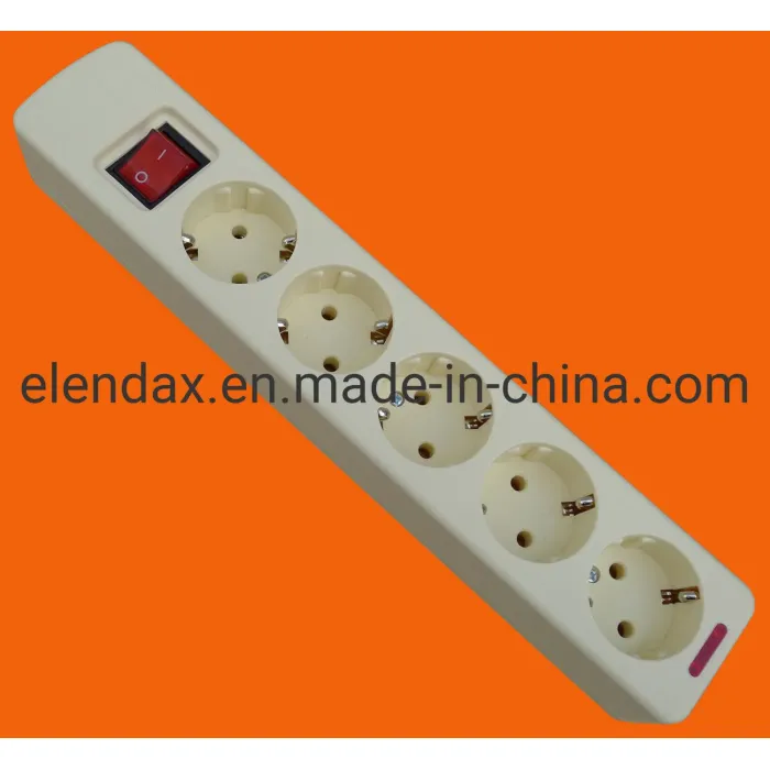 Kabel Listrik Ekstensi 6 Arah Gaya Eropa E5006E