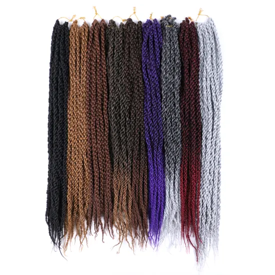 Wholesale Price Cheap 22" Ombre Black Synthetic 3D Split Twist Crochet Braid  for Women