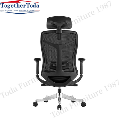 Folding Chair Black Adjustable Height Mesh Office Chair With Headrest Factory