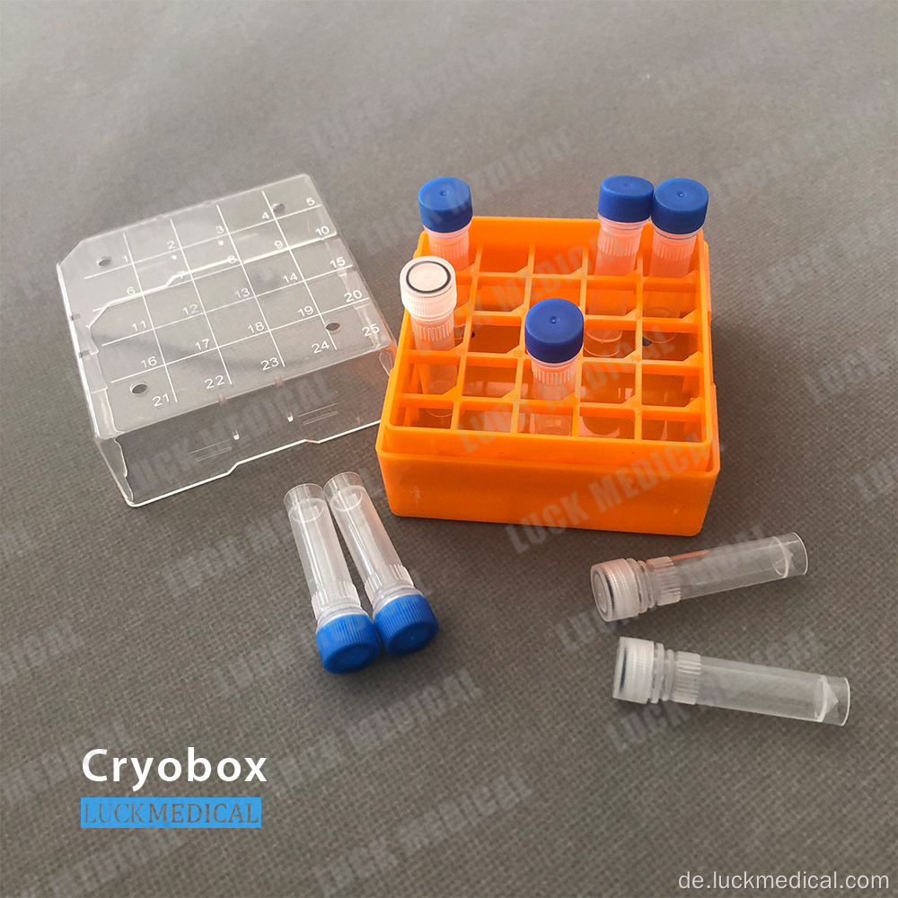 Kryo -Box -Speicher von Cryovial