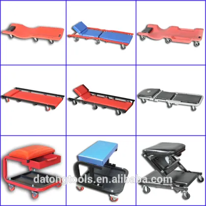 Garage Tools Repairing Rolling Car Ceat With Tool Tray