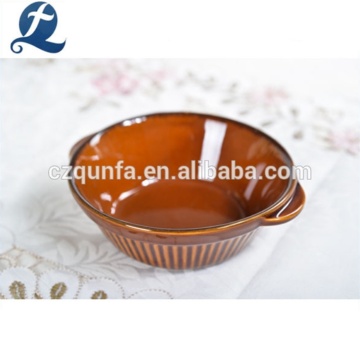 Custom Round Bowl Shaped Ceramic Bakeware