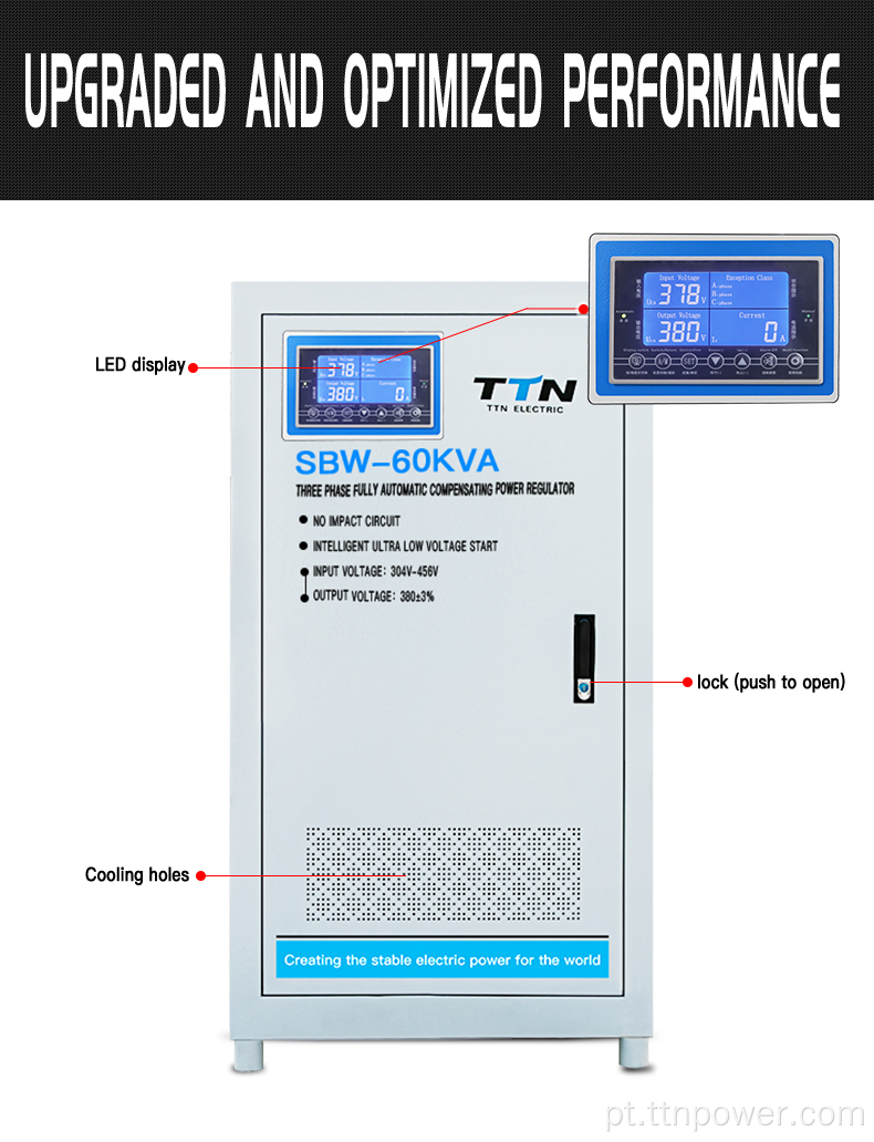 Estabilizador de tensão AVR trifásica SBW-300KVA