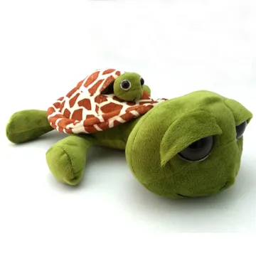 Mother and Baby Sea Turtle Plush Toy with Squeaker