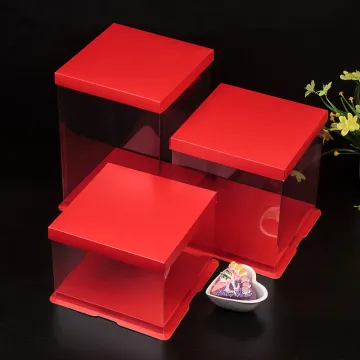 Cake box transparent packaging box