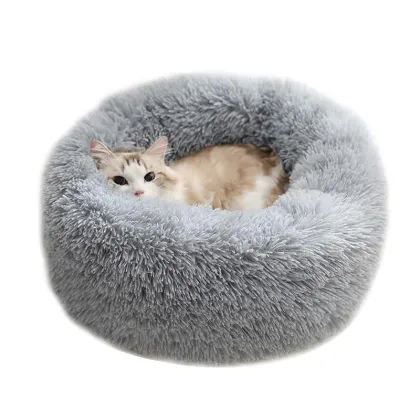 Cat Dog Nest Round Soft Sleep Bed Pad