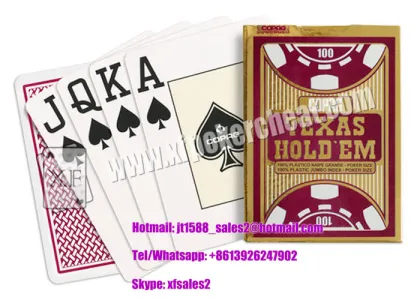 Brazil Copag Red / Black Poker Size Plastic Texas Holdem Marked Poker Cards