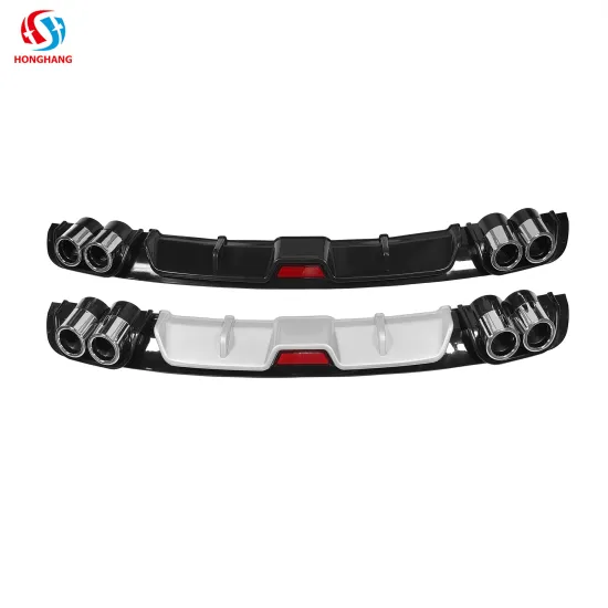 Gloss Black PP Plastic Universal Rear Bumper Diffuser - Honghang Manufacture