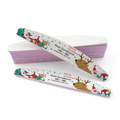 Christmas Limited Nail File Polishing Strip Sponge Nail Trim Rub