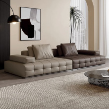 Leather living room sofa