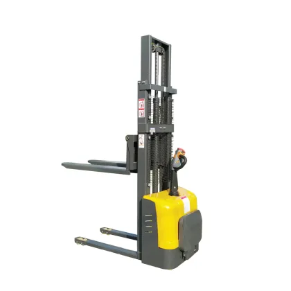 Economical stand-up all-electric stacker