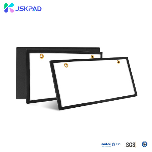 Placa de matrícula iluminada LED JSKPAD negra para América