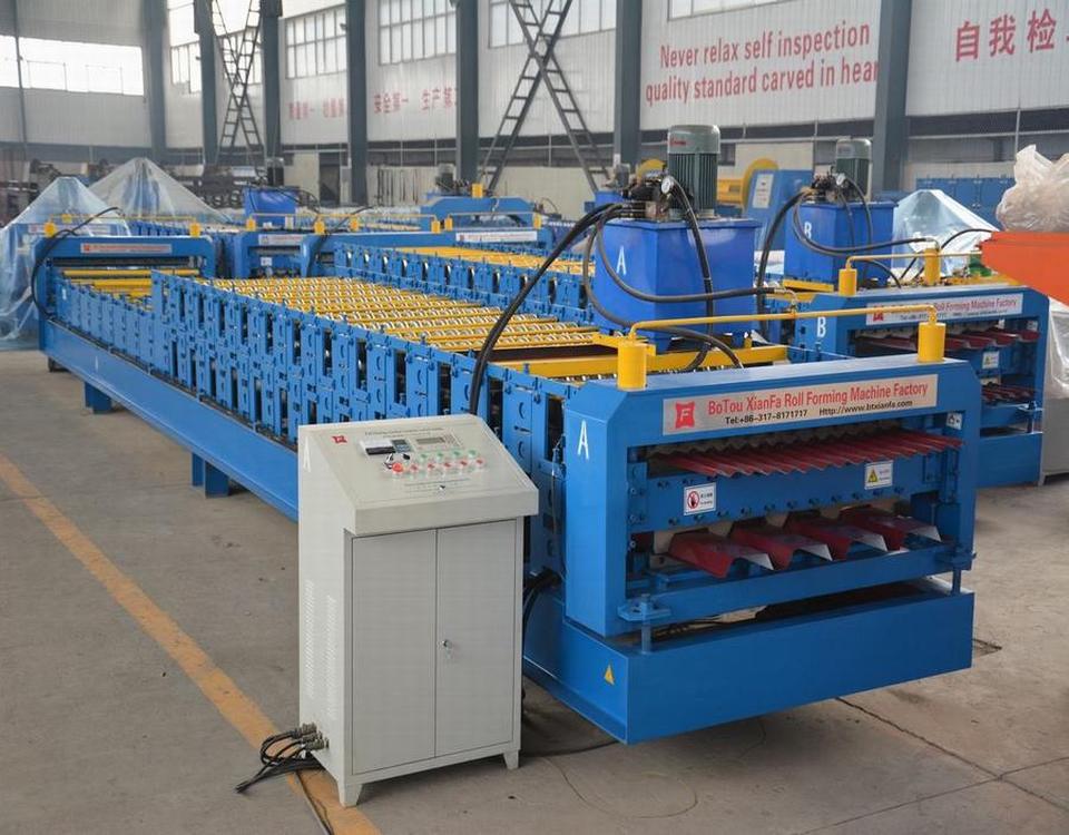 Double Deck Roof Tile Making Machine