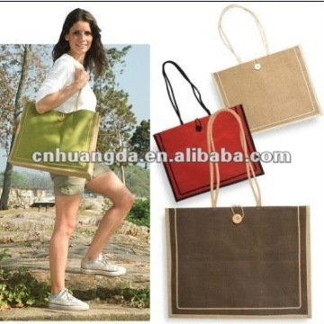 2012 fashion design Jute shopping bag