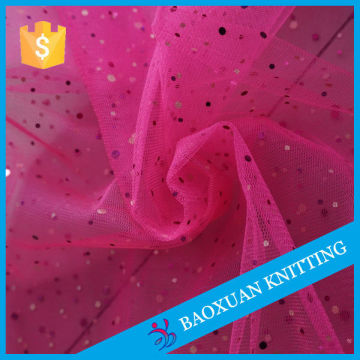 hard handfeeling polyester mesh tulle fabric