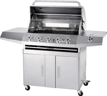 Auplex 28 Inch 5-Burner LP Gas & Charcoal Combo Grill
