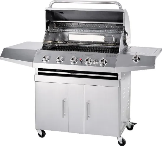 Auplex 28 Inch 5-Burner LP Gas & Charcoal Combo Grill