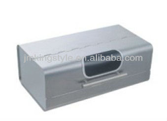 Window attached Silver color Stainless steel square-shape the bread box