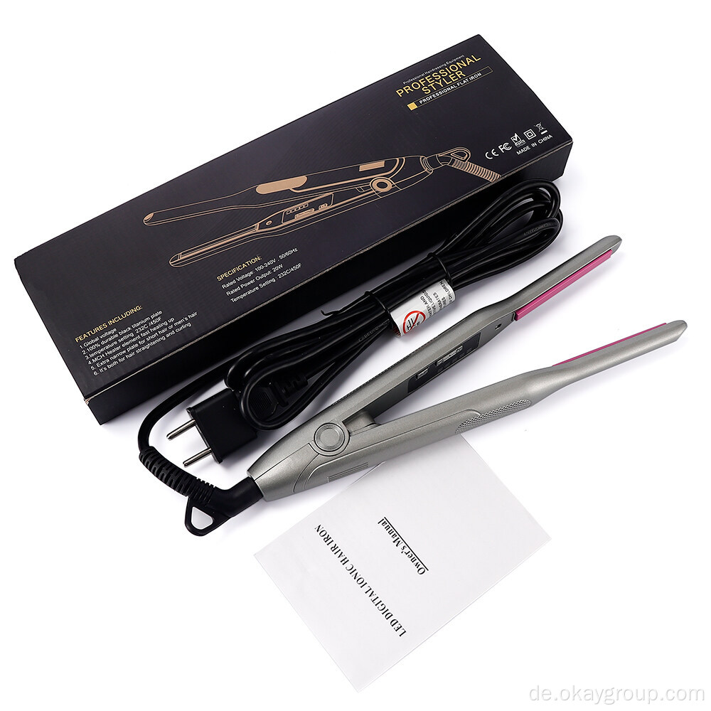 Flacher Eisen Mini 3/10 Kleiner Haarglätter