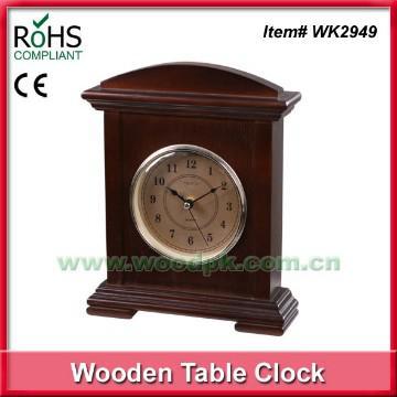 Solid wood promotional gift decorated bedside clock
