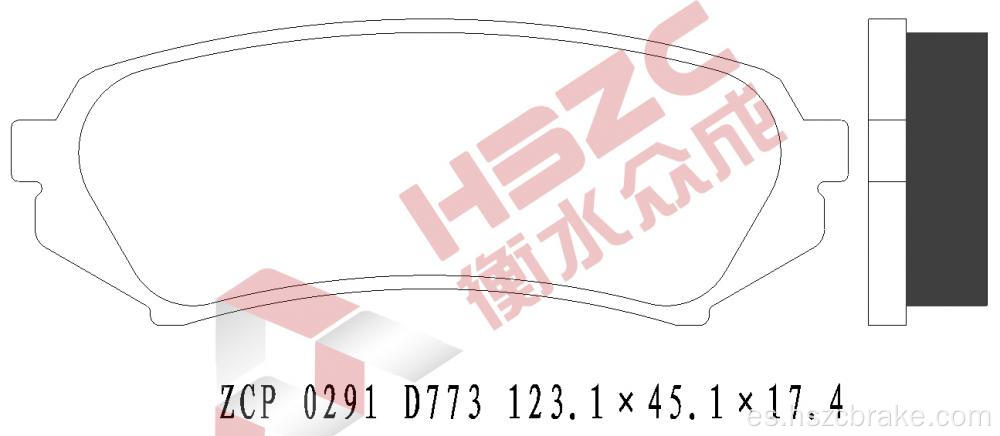 Padera de freno de cerámica de automóvil FMSI D773 para Toyota