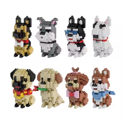Pet Building Blocks Dog Series plastic toy