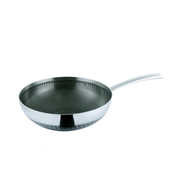 13.5 '' กระทะรังผึ้งแกะสลักคู่ Wok