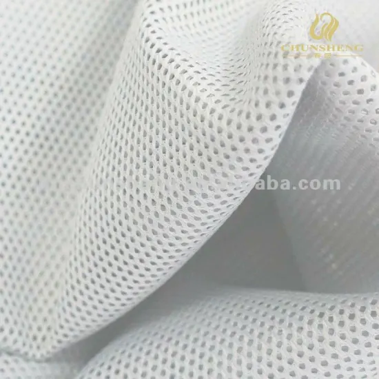 White Color 100% Polyester 5x1 Stretched Mesh Car Fabric