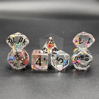 Translucent Multicolor Polyhedral Resin D&D Dice Bulk Wholesale