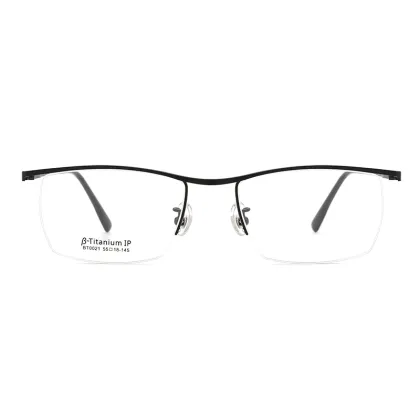 Inventory Optical Eyeglasses Titanium Half Rim Eyewear Frame