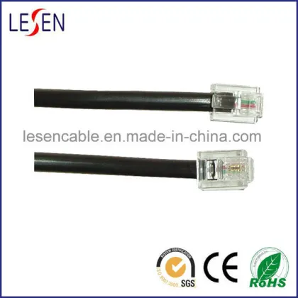 Rj11 Telephone Cable with RoHS Certification