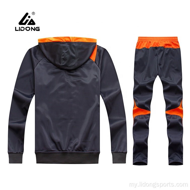 အမျိုးသားများအတွက် jogging for Men&#39;s Zipper Hoodie Tracksuit