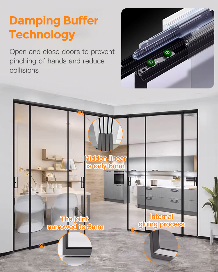 Commercial Residential Aluminum Sliding Doors,Glazed Glass Doors Aluminum Sliding Door,Thermal Break Aluminum Sliding Doors,Soundproof Bulletproof Aluminum Sliding Door