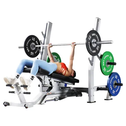Seated Purpose Barbell Squat Rack Weight Lifting Bench