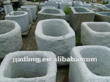 G603 grey old stone trough