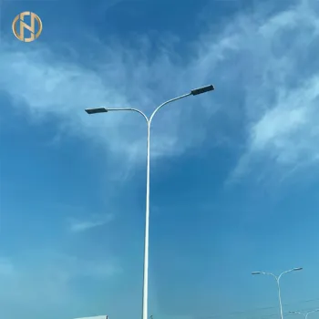 Street Light Poles With Double Arm Typle Pole